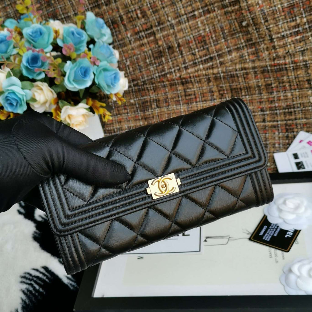 Chanel Boy long Flap Wallet Lambskin